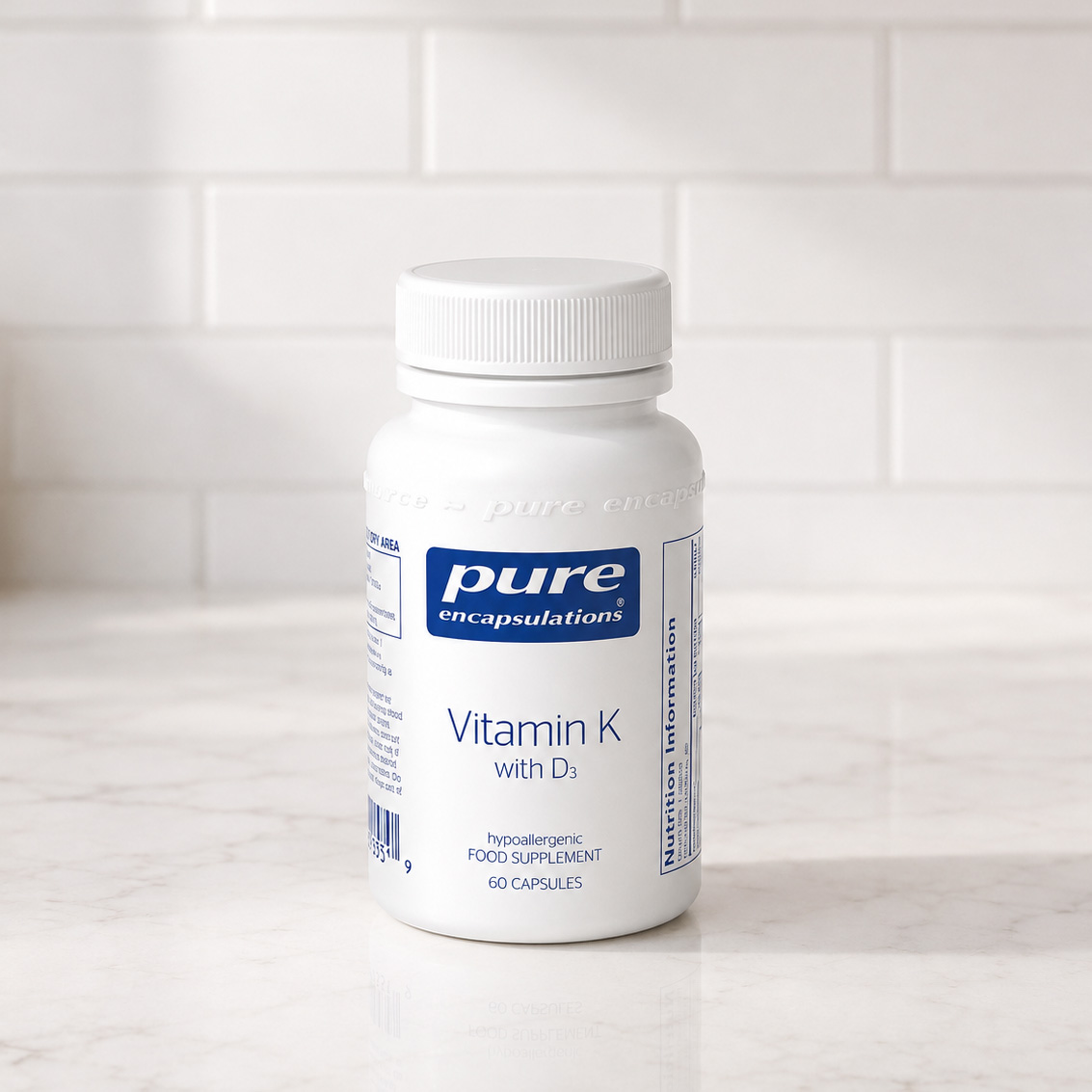 Vitamin K & D3 (Synergy K) 60caps (PureEncap) - Image 2