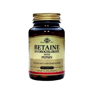 Betain Hydrochloride with Pepsin 100tabs (Solgar)