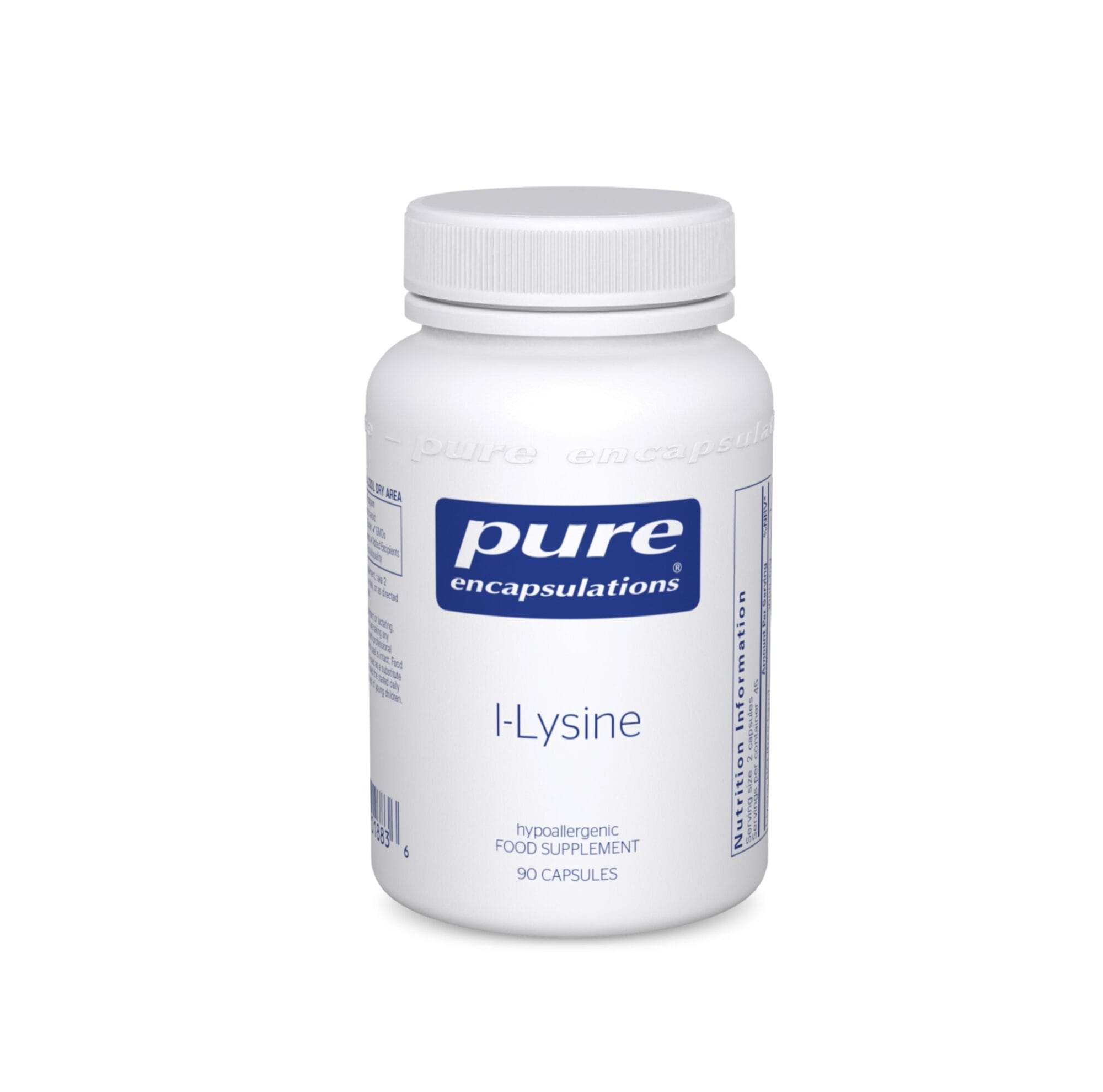 L-Lysine 500mg 90cap (PureEncap)