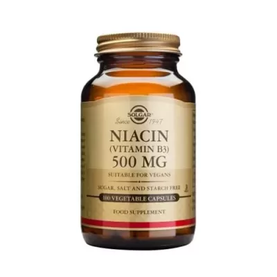 Niacin (Vitamin B3) 500mg 100caps (Solgar)