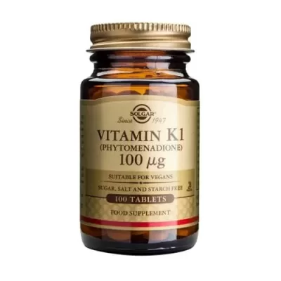 Vitamin K1 (Phytomenadione) 100ug 100tabs (Solgar)