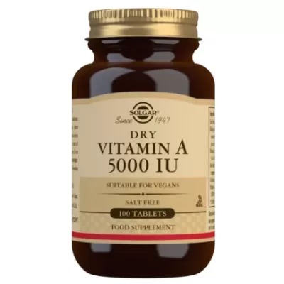 Dry Vitamin A 5000iu 100tabs (Solgar)