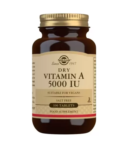 Dry Vitamin A 5000iu 100tabs (Solgar)